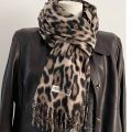 Fashion Leopard Tassels Shawl Imitation Cashmere Thickened Foulard Pashmina Hijabs Windproof Winter Warm Scarf Neck Warmer. 
