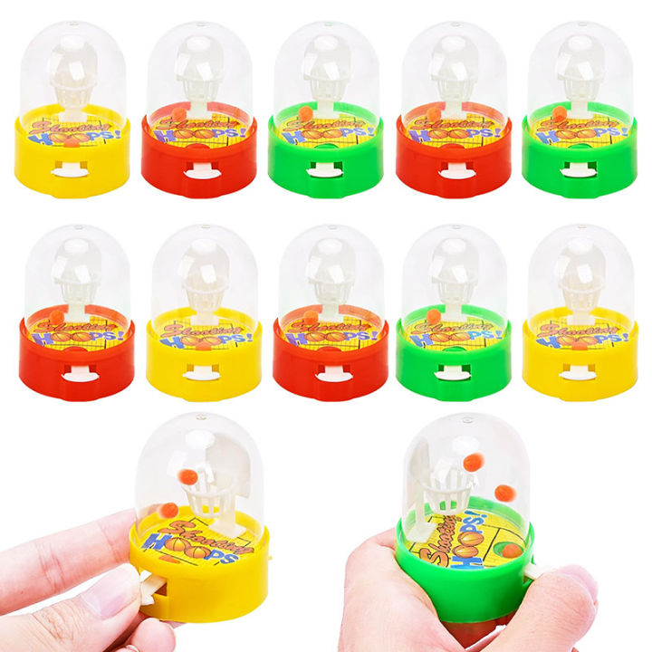 10Pcs Mini Desktop Fingers Basketball Shooting Game Toys Kids Birthday Party Favors Supplies Pinata Filler Bag Sport Theme Party