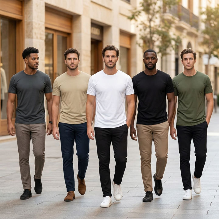 Vintage%20apparels%20Pack%20of%205%20plain%20half%20sleeves%20Multicolor%20Summer%20Friendly%20T-shirts%20-%20for%20Men%20-%20Image%202