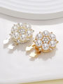 2PCS Luxulry Rhinestone Pearl Round Cufflinks for Women Shirt Button Covers Fashion Jewelry Decoration Clothes Accessories.