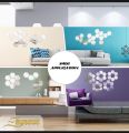 Silver Acrylic Mirror Hexagon 3d Wall Sticker Sets Decore Art Hexagonal Design Decoration For Home. 