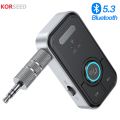 Bluetooth 5.3 Car AUX Audio Adapter Receiver Transmitter AUX  Wireless Audio Adapter 3.5mm Jack for Car Earphones TV Speakers. 