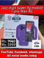 Jazz digit 4G feature phone i-pro-max 4d internet phone double sim PTA approved Yotube Facebook whatsapp using all app in the phone & wifi connected hotspot available original pics attached. 