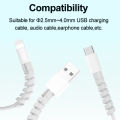 10pcs Cable Protector Silicone Charge Cable Spiral Winder Wire End Cord Savers Cover For Phone USB Charger Cable Accessories. 