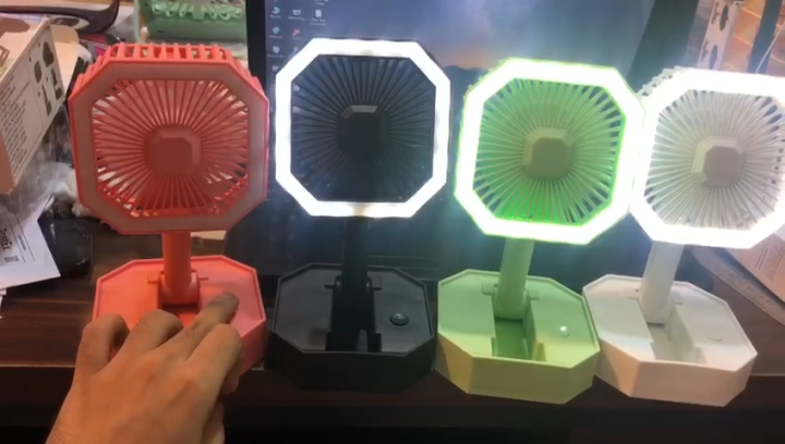 Led Fan Foldable Rechargeable Fan - Rechargeable Folding Fan with Led light ...