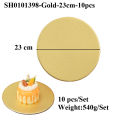 Cake Cardboard Diameter 10-30CM Available Circle Cardboard Base Golden or Silvery Coated Round Cake Board Cake Dessert Tray. 