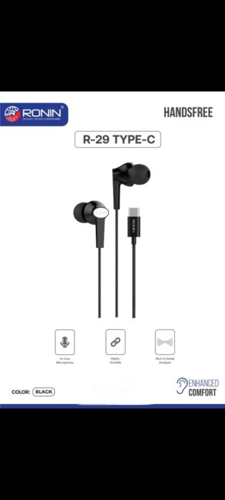 type c handsfree ronins r29
