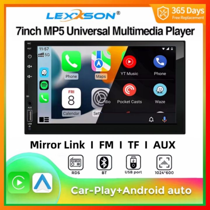 2Din 7 Inch HD Screen Full Touch Carplay Android Auto Car Raido Multimedia MP5 Player Stereo USB Bluetooth Universal Autoradio