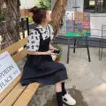 Ready to ship Korean fashion casual short sleeve cute girl dress. 