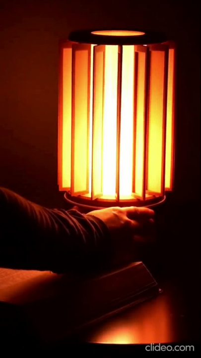 Lumea - Interactive 3D Printed Table Lamp (The Reveal Original) - Mechanically Dimmable Kinetic Desk Light with Metal Hardware (12.25-Inch)