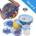. Silicone Lids - Pack of 6 | BPA-Free, Stretchable & Reusable | Airtight Seal for Bowls, Containers, Jars | Food-Grade, Eco-Friendly & Leak-Proof Covers | Microwave & Freezer Safe | Universal Fit for Round & Square Dishes | Best Kitchen Accessory   2. Si. 