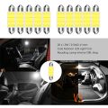 10Pcs/Lot C5W LED Bulb Festoon 31/36/39/41mm 12V 24V COB 6500K White Car Interior Dome Reading Lights Trunk License Plate Lamp T. 
