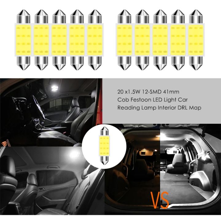 10Pcs/Lot%20C5W%20LED%20Bulb%20Festoon%2031/36/39/41mm%2012V%2024V%20COB%206500K%20White%20Car%20Interior%20Dome%20Reading%20Lights%20Trunk%20License%20Plate%20Lamp%20T%20-%20Image%204