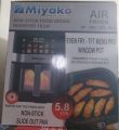 Miyako Air Fryer 5.8L 580 CG Air Fryer Healthy Cooking Without Oil Fast Cooking Prepare Meal Instantly for Urban Modern Lifestyle.