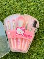 Hello Kitty 5 Piece Makeup Brush Kit With Storage Bag. 