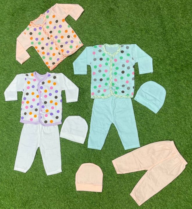 Pack Of New Born Baby summer Dress Multicolored baby gift