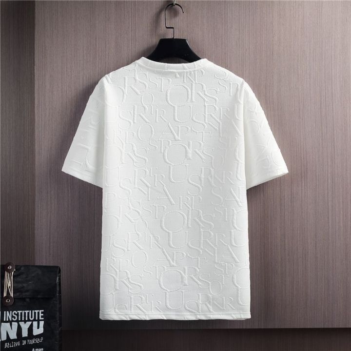 Trendy%20White%20Casual%20Suit%20Men's%20Fashionable%20Two%20Piece%20Set%20Korea%20Summer%20Simple%20Style%20Fitting%20Short%20Sleeve%20Business%20Attire%20-%20Image%205