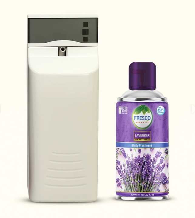Automatic Air Freshener Dispenser with Free Fresco Refill 300ML | Room Spray Machine | LED.