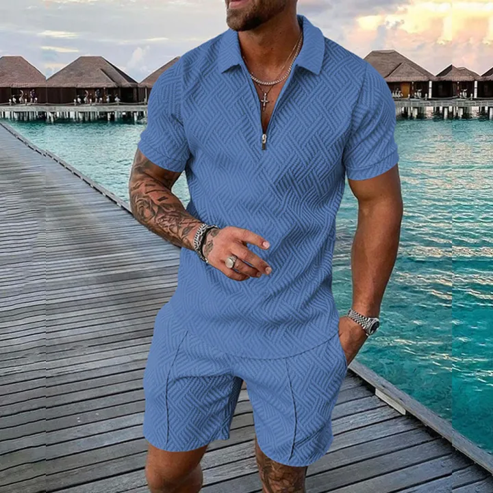 Men's%20Athletic%20T-Shirt%20Set%20Casual%20Mesh%20Lapel%20Short%20Sleeve%20Pullover%20Tops+Shorts%202-Piece%20Solid%20Thin%20Sporty%20Suits%20Black%202pcs%20Sets%20-%20Image%207