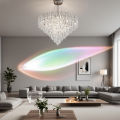 🌅 Crystal Sunset Projection Lamp, Warm LED Ambient Light with Wooden Base, Romantic Decor for Bedroom, Living Room. 
