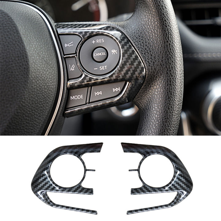 For Toyota Harrier Venza Crown RAV4 XA50 Camry Corolla E210 2020 2021 2022 2023 2024 Car Steering Wheel Button Cover Accessories