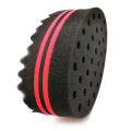 New Double-Sided Magic Twisted Hairbrush Sponge Oval Dual Use Professional Perforated Curly Sponge Wave Roll Washable Tool. 
