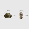 Camo Wide Brim Boonie Bucket Hat with Balaclava Face Mask UV Protection Sun Hat Fishing Bucket Hat for Hunting Hiking.