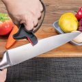 2pcs Multifunctional Garden Sharpener - Handheld Steel Sharpener Suitable for Home Kitchen and Outdoor Use.