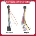 MEKEDE Universal ABS 16Pin ISO Car Radio Power Cable Wiring Harness Stereo Adapter for Car Android Player Plug and Play. 