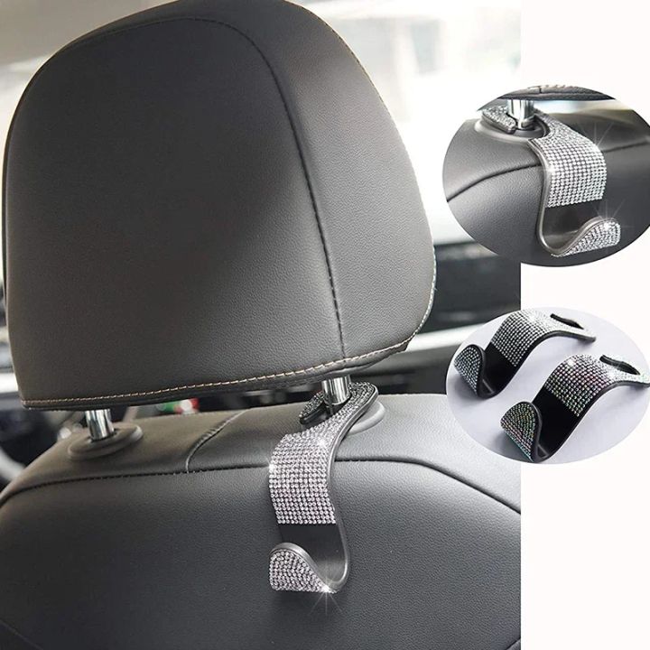 1Pcs%20Universal%20Bling%20Diamond%20Car%20Seat%20Back%20Hook%20Hanger%20Vehicle%20Auto%20Headrest%20Storage%20Holder%20Rhinestone%20Decor%20Car%20Accessories%20-%20Image%202