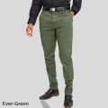 Mens cotton trousers slim fit straight cut. 