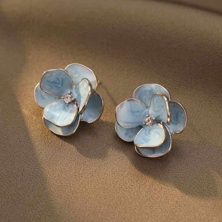 Fashion%20Jewelry%20Sweet%20Design%20Spring/Summer%20Blue%20Pink%20Enamel%20Flower%20High%20End%20Earrings%20Party%20Gifts%20for%20Women%20-%20Image%203