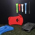 Golf Tee Base Holder 5 Pre Cut Simulator Tees Driving Range Hitting Mat Training Aid for Home Practice Golf Game Accessories.