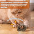 Simulation Mouse Kitten Toy Bite-resistant Automatic Chirping Interactive Cat Chew Toy Squeaky Imitation Mouse Cat Toy Supplies. 