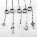 Anime Hunter x Hunter Kurapika Chain Rings Women Men Cosplay 1:1 Metal Pendant Clothing Accessories Jewelry Props. 