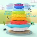 Montessori Rainbow Whale Bell Bath Baby Toy, Early Learning Stacking Roly-Poly Floating Toys, Birthday   for Kids. 