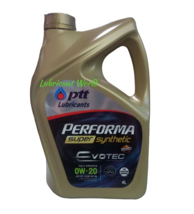 PTT engine oil Fully syntheric super synthetic  0w20(4li) ဓာတ်ဆီအင်ဂျင်ဝိုင် API -SP