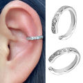 2 PCS/Bag Simple Earcuff Clip on Earrings for Girl CZ Ear Cuff Non Pierced Earring No Without Hole Women Cartilage Earrings. 