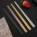 304 Stainless Steel Cutlery Set Sushi Sticks Dinner Spoons Set 10Pcs Dinnerware Korean Chopsticks Dessert Spoon Flatware Set. 