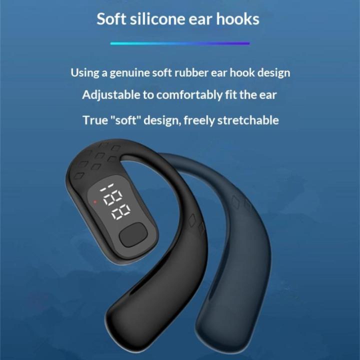 Bluetooth%205.4%20180%C2%B0%20Rotation%20Adjustable%20Left%20Right%20Ear%20Universal%20Earphone%20Mic%20Sport%20Business%20Music%20Ear-Hook%20Open%20Wireless%20Headset%20-%20Image%203
