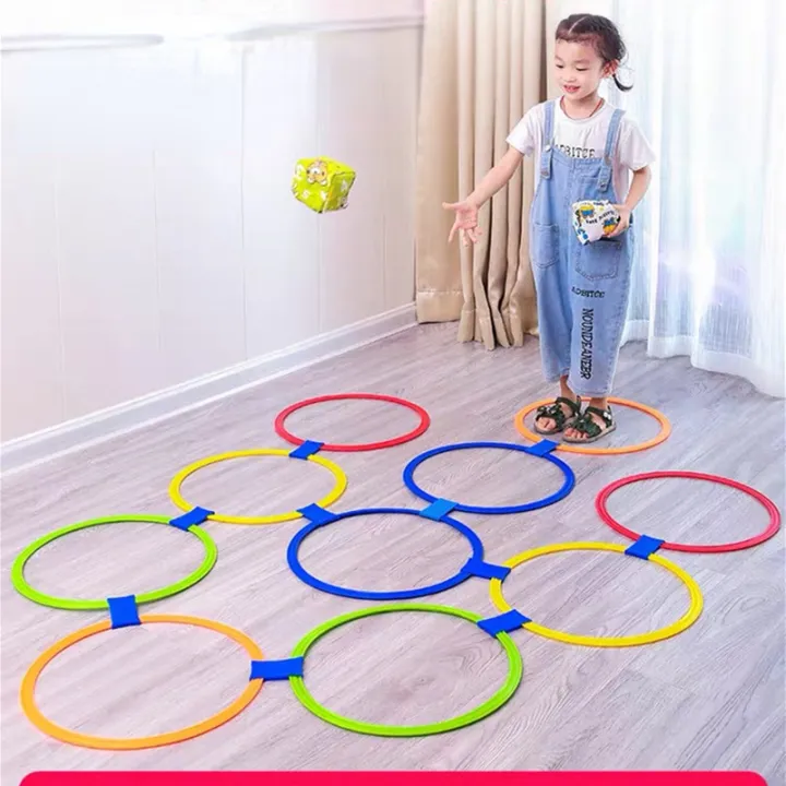 Kids Outdoor Toys Hopscotch Ring Jumping For Kids Sports Outdoor Play ...