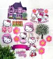 Hello Kitty Theme Printable Picture Cake Topper Pack for To Decorate the Cake. 