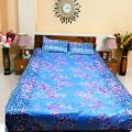 Digital HomeTex Cotton Fabric 5 Feet By 6 Feet Multicolor King Size Bedsheet With Two.. 