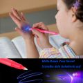 NEW Luminous Light Pen Magic Purple 2 In 1 UV Black Light Combo Drawing Invisible Ink Pen Learning Education Toys For Child. 