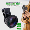 Phone Lens Kit 0.45x Super Wide Angle & 12.5x Macro Micro Lens HD Camera Lentes for iPhone    Cellphones clip on. 