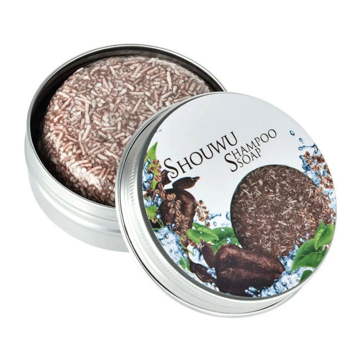 Hair Darkening Shampoo Bar He Shouwu Natural Organic Conditioner Moisturize And Repair Damaged Hair Hair Care Soap by Dhaka shopping zone