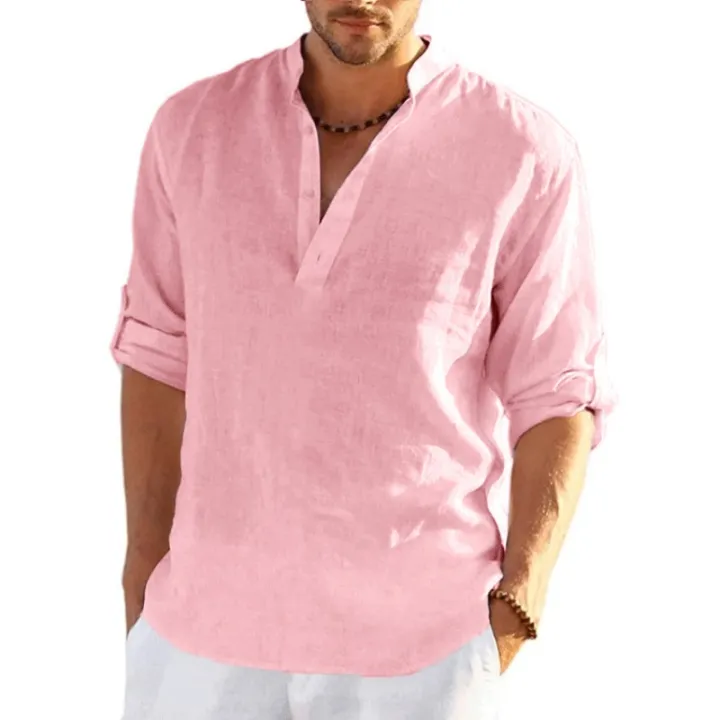 New%20Men's%20Linen%20Long%20Sleeve%20T%20Shirt%20Solid%20Color%20Loose%20Casual%20Breathable%20Shirt%20Cotton%20Mens%20Shirts%20Designer%20Lightweight%20Streetwear%20-%20Image%207