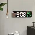 9 Inch Large Digital Wall Clock Temperature Humidity Night Mode Snooze 12/24H USB Plug-in Version Electronic LED Alarm Clock. 