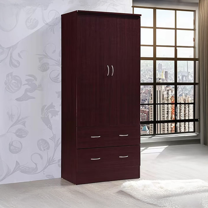 Modern 2 Door Almirah With Cloth 2 Storage Drawer & Hanger Storage Cabinet and Cloth storage Shelf for your Sweet Home or Office Use 72x24"