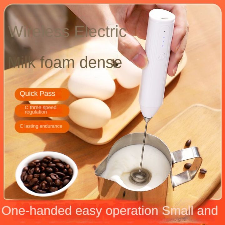Handheld WhiskAutomatic Stainless Steel Mini Portable Blender 3 Speed Adjustable USB Rechargeable Blender Milk Frother